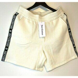 Juicy Couture Women's Fleece Shorts Size L Cream Soda